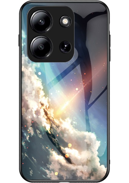 Xiaomi Redmi 15C Yıldızlı Gökyüzü Desenli Temperli Cam Telefon Kılıfı (Yurt Dışından)
