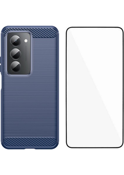 Ekran Filmi Büyük Lens Deliği Fırçalanmış Doku Tpu Telefon Kılıfı ile Xiaomi Redmi 15 Için (Yurt Dışından)