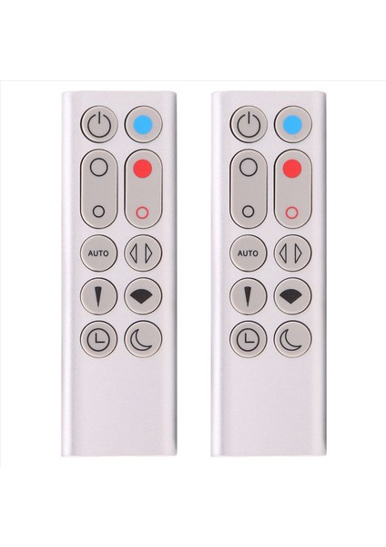 2x Dyson Pure Hot+Cool Link HP02 HP02 HP03 Hava Arıcılıcı Isıtıcı ve Fan (Gümüş) Için 2x Yedek Uzaktan Kumanda HP02 HP03 (Yurt Dışından)