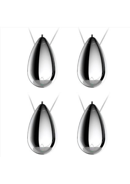 4x Mini Giyilebilir Hava Temizleyici Kişisel Seyahat Boyutu Hava Temizleyici Kolye ve Taşınabilir USB Şarj Duman Temizleyici Gümüş (Yurt Dışından)