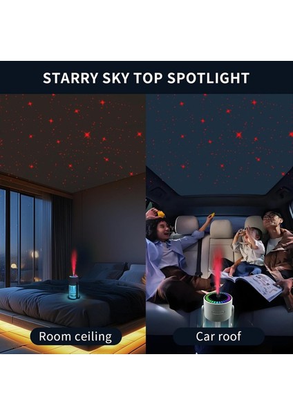 Yıldızlı Skys Nemlendirici USB Powered Masaüstü Projeksiyon Kafaları Yatak Odası Araba Ofisi Için Hava Nemlendiricisi 280ML Beyaz (Yurt Dışından) indirimleri