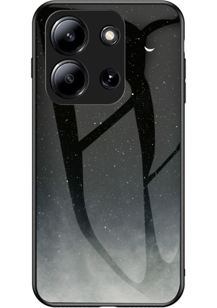 Xiaomi Redmi 15C Yıldızlı Gökyüzü Desenli Temperli Cam Telefon Kılıfı (Yurt Dışından)