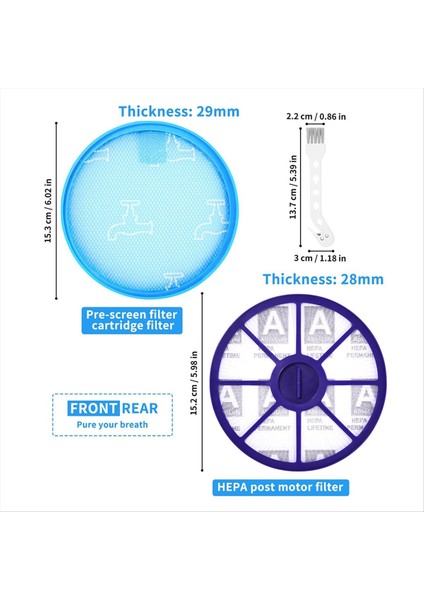 Dyson DC19, DC20, DC21, DC29 Için Hepa Filtre Vakum Süpürge Aksesuarları, Üst ve Alt Motor Için Yedek Filtre (Yurt Dışından) fiyatları