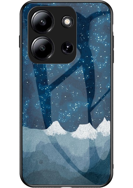 Xiaomi Redmi 15C Yıldızlı Gökyüzü Desenli Temperli Cam Telefon Kılıfı (Yurt Dışından)
