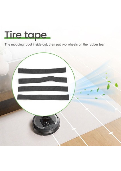 4pcs Tekerlek Lastik Deri Fetal Cilt Değiştirme Irobot Braava 320 380 381 380T 390 390T Nane 4200 4205 5200 5200C (Yurt Dışından) fırsatları