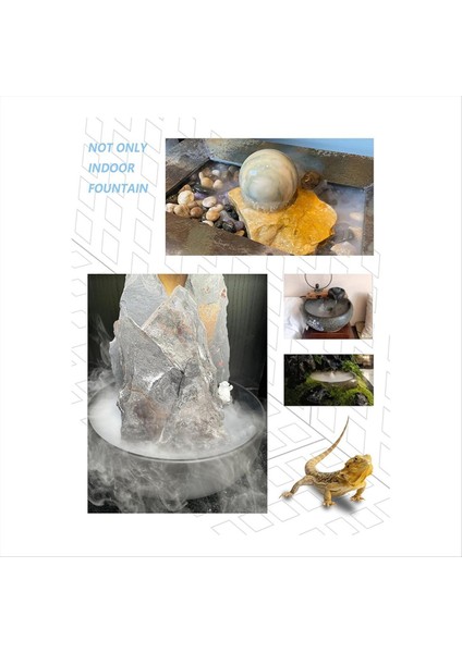 USB 4 LED Ultrasonik Mist Yapımcısı Splash Guard Iç Mekan Çeşmesi Su Özelliği Taşınabilir Sürüngen Sisleyici Hava Nemlendiricisi (Yurt Dışından) fırsatları