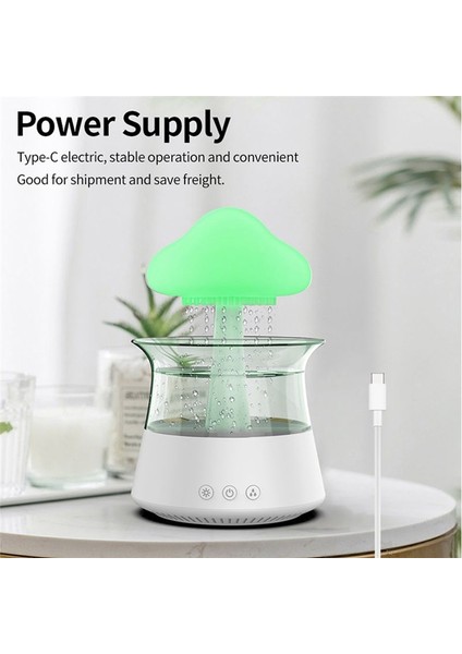 Yağmur Bulut Nemlendirici USB Oda Ofisi Için Gece Işığı Aromadiffuser Su Damla Sesi Uzaktan Kumanda Nemlendirici A-A (Yurt Dışından) fiyatları