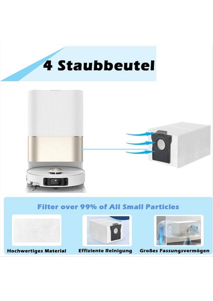 Dreame X40 Ultra Komple, S30 Pro Ultra Robot Vakum Süpürücü Ana Yan Fırça Hepa Filtreleri Mop Bez Toz Torbaları (Yurt Dışından) fırsatları
