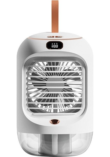 Elektrik Fan Şarj Edilebilir Taşınabilir Masaüstü Sessiz USB Soğutma Mini Taşınabilir Fan Klimalar Ev Nemlendiricisi Beyaz (Yurt Dışından)
