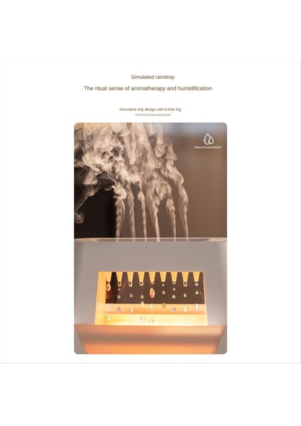 Yağmur Damlası Hava Nemlendiricisi Iletici Yağ Difüzör LED Lamp Uzaktan Kumanda Yağmur Bulutu Aromaterapi Difüzör 300ML Ab Fişi (Yurt Dışından)