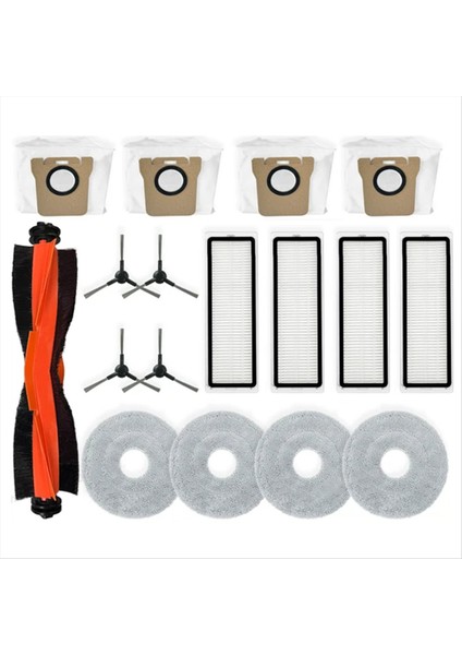 Xiaomi Robot Vakum Için X20 Pro / D102GL Vakum Parçaları Ana Rulo Yan Fırça Hepa Filtre Mop Bez Torbaları (Yurt Dışından)