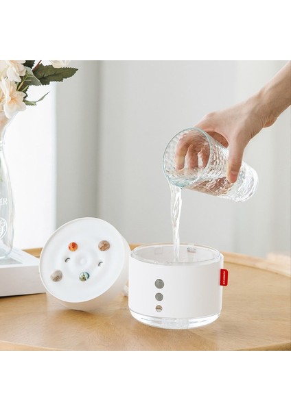 Küçük Nemlendiriciler 800ML Masa Hemerileştiriciler Sessiz Çalışma Gece Işığı Işlevi Yatak Odası Bebekler Odası Ofisi Için Iki Mod A (Yurt Dışından)