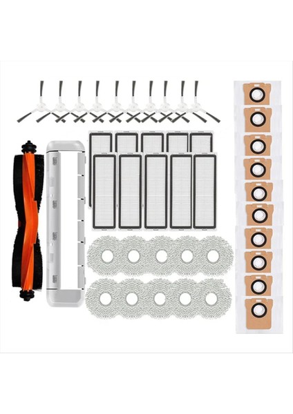 Xiaomi Robot Vakum X20+, X10+ / X20 Plus, X10 Plus Yedek Parça Aksesuarları Ana Yan Fırça Mop Bez Torbaları (Yurt Dışından)