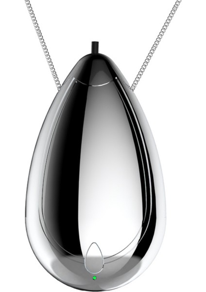 Mini Giyilebilir Hava Temizleyici Kişisel Seyahat Boyutu Hava Temizleyici Kolye ve Taşınabilir USB Şarj Duman Temizleyici Gümüş (Yurt Dışından)