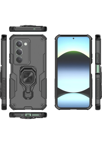 Xiaomi Redmi 15 Döndürülebilir Halka Ayaklı Pc + Tpu Darbeye Dayanıklı Telefon Kılıfı (Yurt Dışından) fırsatları