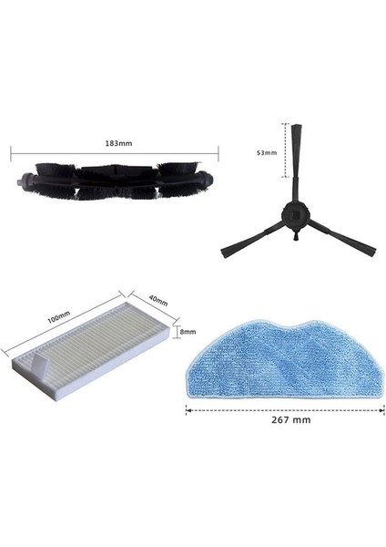 360 S8 / S8 Plus Robot Vacum Seğreter Yedek Yedek Yedek Seza Kapalı Anada Fırcha Filtre Mop Bezi (Yurt Dışından) indirimleri