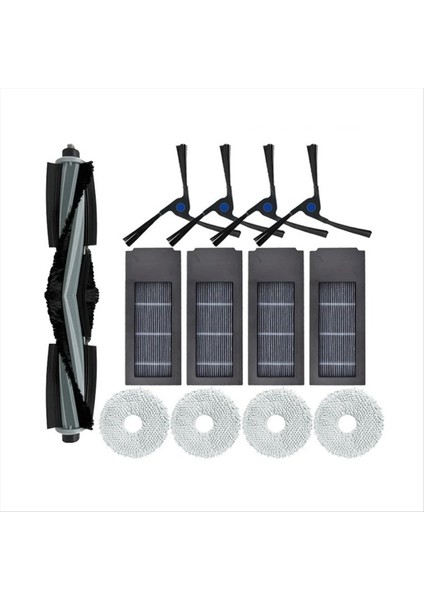 Ecovacs Için X2 Süpüren Robot X2 Pro Sarf Malzemeleri Aksesuarlar Filtre Silinme Silinme Ana Yuvarlanma Yan Fırça Toz Koleksiyonu (Yurt Dışından)