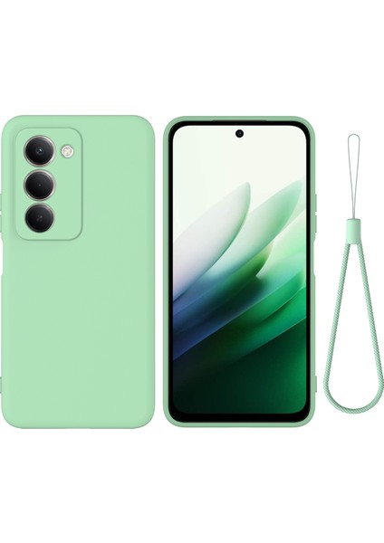 Xiaomi Redmi 15 Sıvı Silikon Kılıf Telefon Arka Kapağı El Kayışı ile (Yurt Dışından)