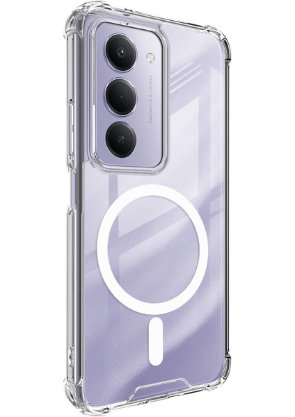 Xiaomi Redmi 15 Magsafe Darbeye Dayanıklı Pc Tpu Şeffaf Telefon Kılıfı ile Uyumlu (Yurt Dışından) modelleri