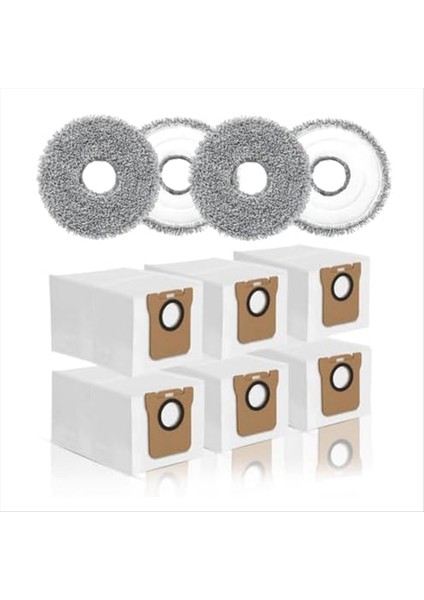 Dream L10S Ultra L10 Ultra L10 Prime L20 Ultra, 6 Vakum Süpürge Torbaları Islak Pasta Pedleri Için Toz Torbası Paspas Bezleri (Yurt Dışından)