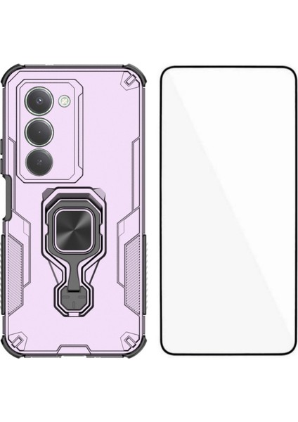 Xiaomi Redmi 15 Telefon Kılıfı Pc Tpu Arka Kapak Temperli Camlı Destek Standı (Yurt Dışından)