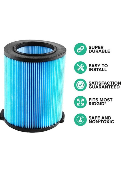 Rıdgıd VF5000 Için Yedek Filtre 5-20 Galon Islak Kuru Vakumlar Pileli Kağıt Rijit Vakum Kartuş Filtresi (Yurt Dışından) indirimleri