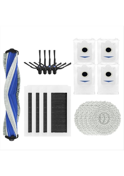 Ecovacs Için X5 Omnı / X5 Pro Omni Robot Vakum Temizleyici Toz Torbaları Aksesuarlar Ana Yan Fırça Mop Kumaş Değiştirme (Yurt Dışından)