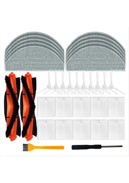 Xiaomi Robot Vakum E10 E12 Yedek Yedek Parça Aksesuarları Ana Yan Fırça Hepa Filtre Mop Bezi (Yurt Dışından)