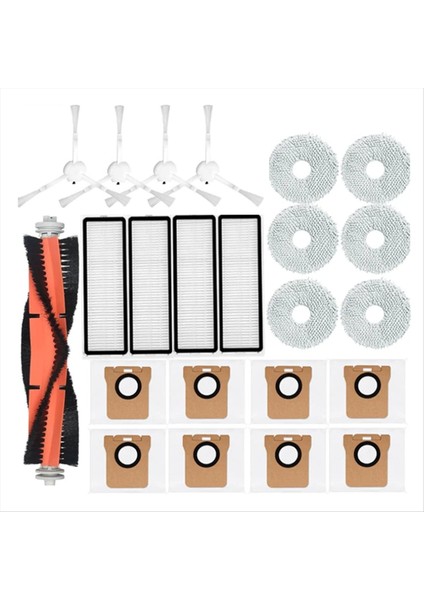 Xiaomi Robot Vakum Için 23 Pccs X10+ X10 Plus B101GL Yedek Parçalar Aksesuarlar Ana Yan Fırça Hepa Filtre Mop Rag Tuz Torbası (Yurt Dışından)