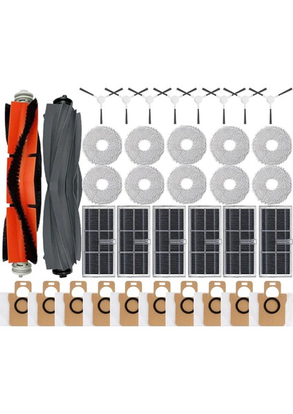 Xiaomi Mijia M30S Için D103CN Yedek Parçalar Aksesuar Sarf Maydoları Ana Yan Fırça Hepa Filtre Mop Bez Torbaları (Yurt Dışından)