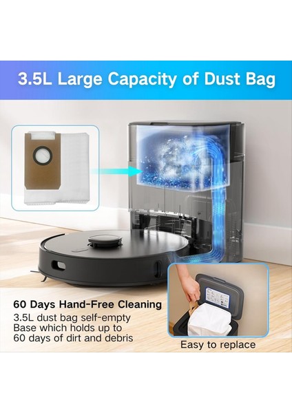 Airrobo T20 Aksesuarlar Için Ana Yan Fırça Hepa Filtre Mop Bez Robot Yedek Yedek Parçalar (Yurt Dışından) fiyatları