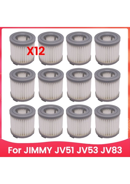 12PCS Jimmy JV51 JV53 JV83 Robot Vakum Süpürge Filtreleri Yedek Parçaları (Yurt Dışından)