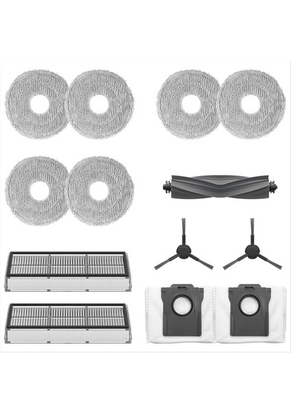 Dreame L10S Pro Ultra Robot Vakum Süpürücü Ana Yan Fırça Hepa Filtreleri Mop Bez Toz Çantaları Aksesuar Seti (Yurt Dışından)
