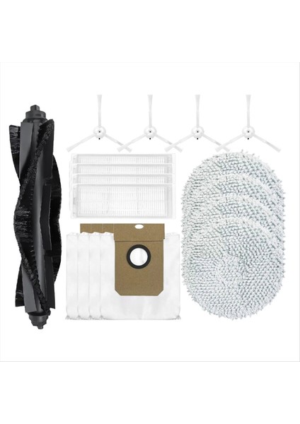 Miwhole M9 Pro Maks Robot Vakum Temizleyici Ana Yan Fırça Mop Bezi Hepa Filtre Toz Çantası Aksesuarları Yedek Parçalar (Yurt Dışından)