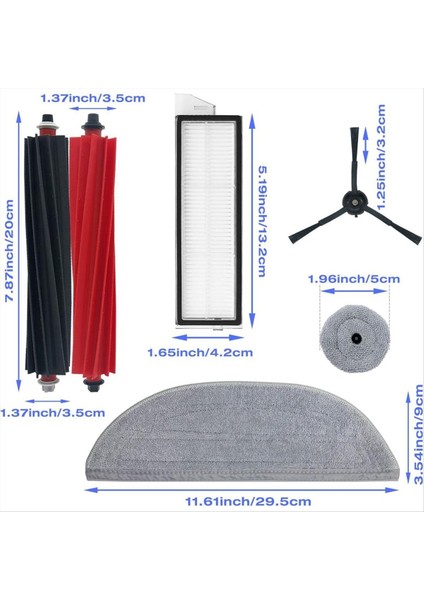 Roborock S8 Maxv Ultra Robot Vakum Süpürücü Ana Yan Fırçalar Paspas Kumaşları Hepa Filtreler Aksesuarları (Yurt Dışından) modelleri