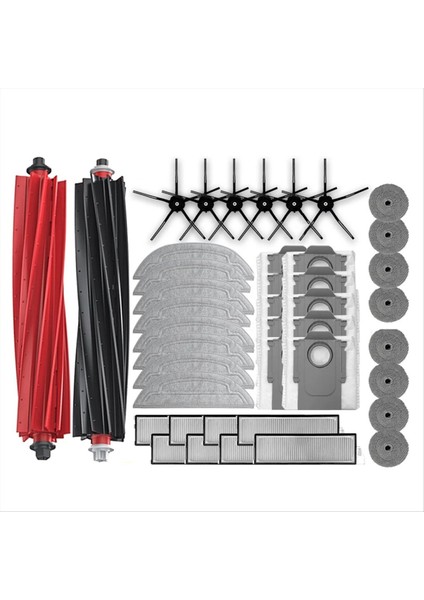 Roborock S8 Maxv Ultra Robot Vakum Yedek Aksesuarlar Ana Yan Fırçalar Mop Bezleri Hepa Filtreleri Yedek Parçalar (Yurt Dışından)