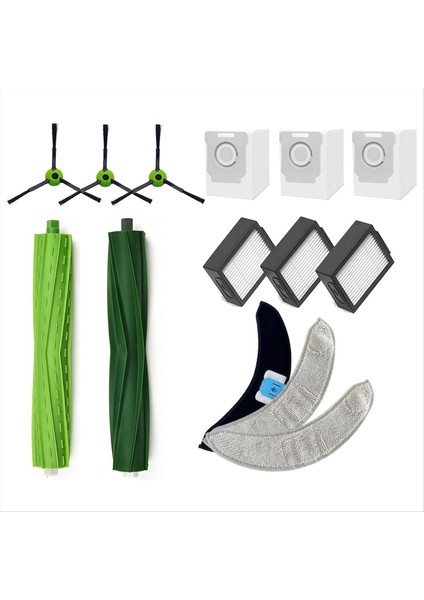Irobot Oraya Için Aksesuar Kiti Combo J7+/plus Vakum Temizleyici Aksesuarlar Kauçuk Fırçalar Filtreler Vakum Torbalar Mop (Yurt Dışından) fırsatları