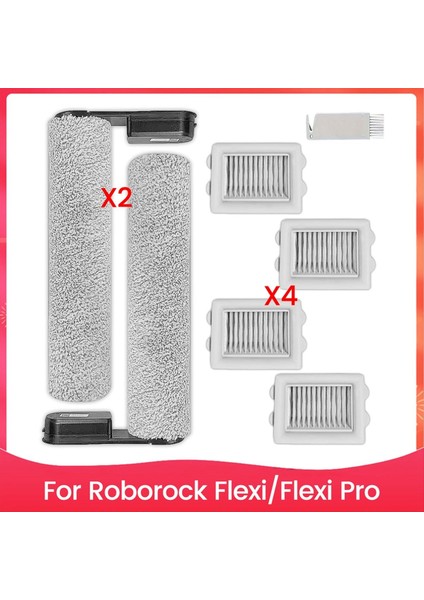 Roborock Flexi/flexi Pro Ana Roller Fırçaları Hepa Filtreleri Yedek Parçalar Aksesuarları Kiti (Yurt Dışından)