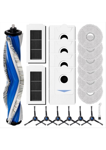 Ecovacs Deebot X5 Omnı Için Yedek Parçalar, Silindir Fırçası ile Aksesuar Kiti, Hepa Filtreleri, Mendiller, Toz Torbaları, Yan Fırçalar (Yurt Dışından)