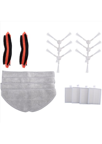 Xiaomi E10 B112 E12 Robotik Elektrikli Süpürge Ana Yan Fırça Mop Bezi Hepa Filtre Yedek Parçalar Aksesuarlar Setleri (Yurt Dışından) fırsatları