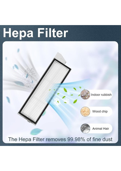 Roborock S8 Maxv Ultra Robot Vakum Yedek Aksesuarlar Ana Yan Fırçalar Mop Bezleri Hepa Filtreleri Yedek Parçalar (Yurt Dışından) modelleri