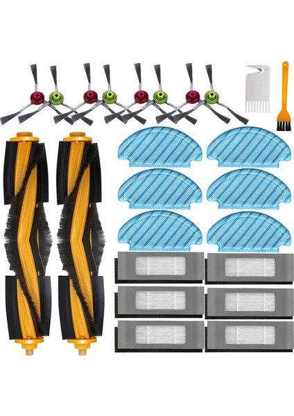 Ecovacs Deebot Ozmo T8 Aıvı T8 Max T9 T8 Serisi N8 Pro N8 Pro+ Ana Yan Fırça Filtre Mop Bezi (Yurt Dışından)