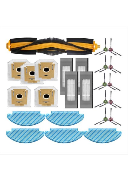 Ecovacs Deeboot N10 / N10 Plus Robot Vacuma Seğriçi Parçaları Ana Yan Fırça Hepa Filtre Mop Kumaş (Yurt Dışından)