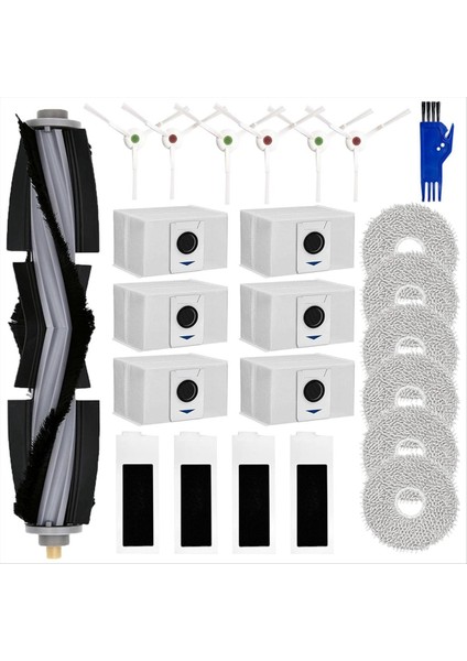 Ecovacs Için Aksesuar Kiti Deebot T20 Omni/max/pro Vakum Clearher Ana Yan Fırça Hepa Filtreler Paspas Pedleri Toz Çanta (Yurt Dışından)