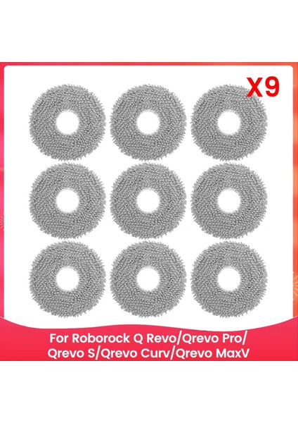 Roborock Q Revo/qrevo Pro/qrevo S/qrevo Curv/qrevo Maxv Robot Vakum Temizleyici Mop Bezi Yedek Parçalar (Yurt Dışından)