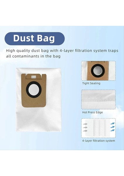 Dream Için Filtre Toz Çantası Z10 Pro, L10 Plus, D10 Plus Aksesuarlar Mop Mop Bezi Ana Yan Fırça Vakum Süpürge Yedek Parçaları (Yurt Dışından) fiyatları