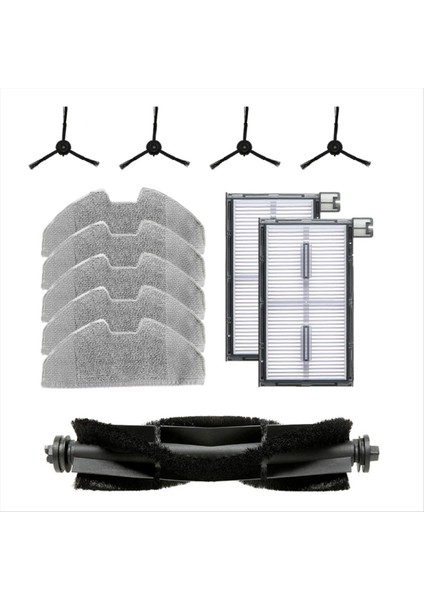Eufy X8 Pro Serie X8 Pro Ses Robot Vakum Süpürge Yedek Yedek Ana Yan Fırça Hepa Filtre Mop Bez Kiti Için 12PCS (Yurt Dışından)