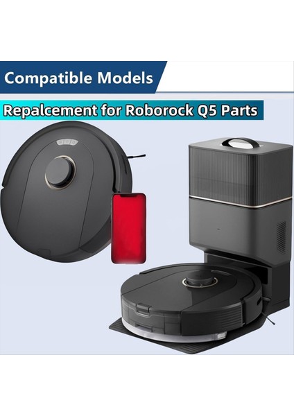 Roborock Q5 Için Q5+ Q5 Artı Robot Vakum Süpürge Ana Yan Fırça Hepa Filtreleri Yedek Parçalar Aksesuarları Kiti (Yurt Dışından) fiyatları