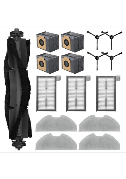 Eufy X8 Pro Ses Robot Vakum Süpürge Ana Yan Fırça Hepa Filtre Mop Kumaş Toz Çantaları Yedek Parçalar (Yurt Dışından)