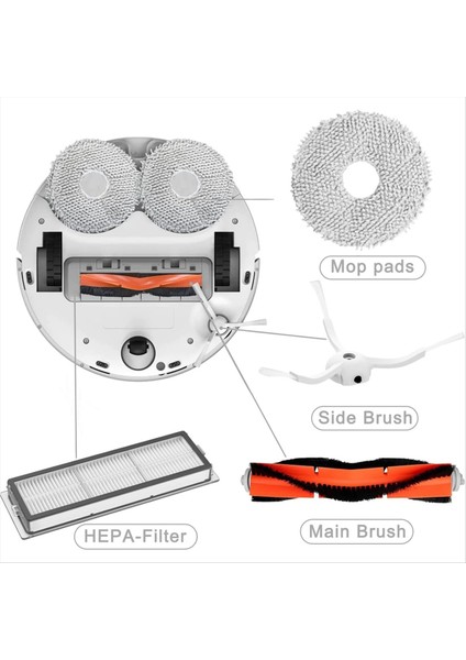 Dream L10S Ultra / L10 Ultra Ana Yan Fırça Hepa Filtre Toz Torbası Mop Bez Robot Vakum Süpürge Yedek Parçaları (Yurt Dışından) indirimleri